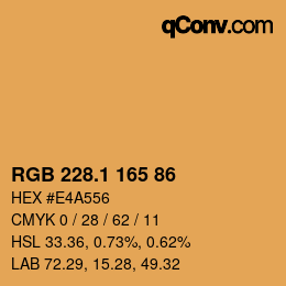 カラーコード: RGB 228.1 165 86 | qconv.com