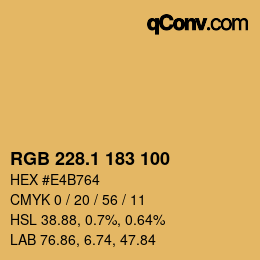 カラーコード: RGB 228.1 183 100 | qconv.com
