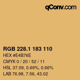 カラーコード: RGB 228.1 183 110 | qconv.com