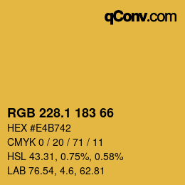 カラーコード: RGB 228.1 183 66 | qconv.com