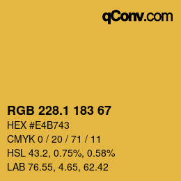 カラーコード: RGB 228.1 183 67 | qconv.com