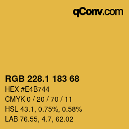 カラーコード: RGB 228.1 183 68 | qconv.com