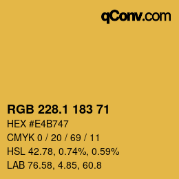 カラーコード: RGB 228.1 183 71 | qconv.com