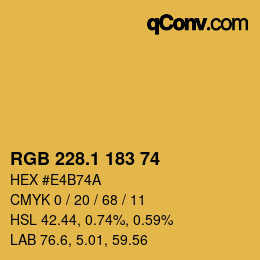 カラーコード: RGB 228.1 183 74 | qconv.com