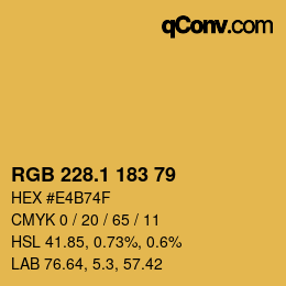 カラーコード: RGB 228.1 183 79 | qconv.com