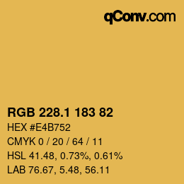 カラーコード: RGB 228.1 183 82 | qconv.com