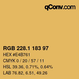 カラーコード: RGB 228.1 183 97 | qconv.com