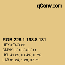 カラーコード: RGB 228.1 198.8 131 | qconv.com