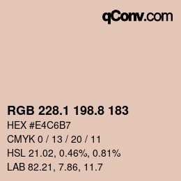 Color code: RGB 228.1 198.8 183 | qconv.com
