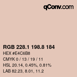 Farbcode: RGB 228.1 198.8 184 | qconv.com