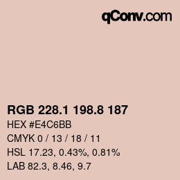 Farbcode: RGB 228.1 198.8 187 | qconv.com