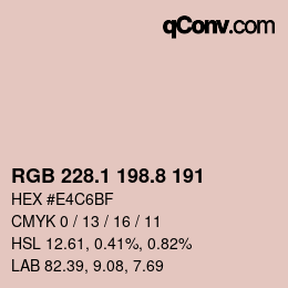 Farbcode: RGB 228.1 198.8 191 | qconv.com