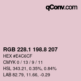 Farbcode: RGB 228.1 198.8 207 | qconv.com