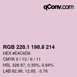 Farbcode: RGB 228.1 198.8 214 | qconv.com