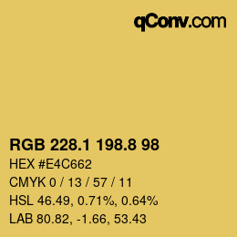 カラーコード: RGB 228.1 198.8 98 | qconv.com