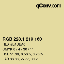 カラーコード: RGB 228.1 219 160 | qconv.com