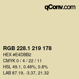 カラーコード: RGB 228.1 219 178 | qconv.com