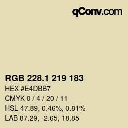 カラーコード: RGB 228.1 219 183 | qconv.com