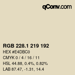 カラーコード: RGB 228.1 219 192 | qconv.com