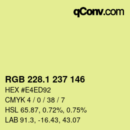 カラーコード: RGB 228.1 237 146 | qconv.com