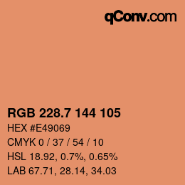 カラーコード: RGB 228.7 144 105 | qconv.com