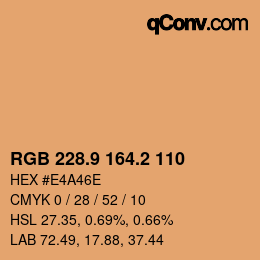 カラーコード: RGB 228.9 164.2 110 | qconv.com