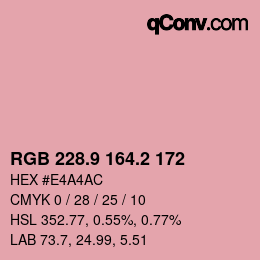 Color code: RGB 228.9 164.2 172 | qconv.com
