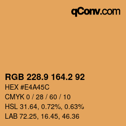 Color code: RGB 228.9 164.2 92 | qconv.com