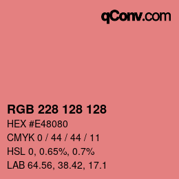 Color code: RGB 228 128 128 | qconv.com