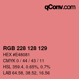 カラーコード: RGB 228 128 129 | qconv.com