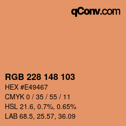 Color code: RGB 228 148 103 | qconv.com