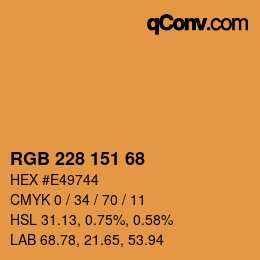 颜色代码: RGB 228 151 68 | qconv.com