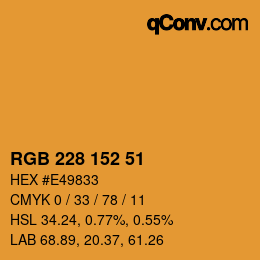 カラーコード: RGB 228 152 51 | qconv.com