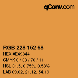 Color code: RGB 228 152 68 | qconv.com