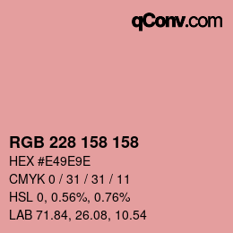 Color code: RGB 228 158 158 | qconv.com