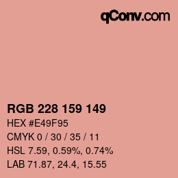 Farbcode: RGB 228 159 149 | qconv.com