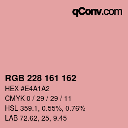 Color code: RGB 228 161 162 | qconv.com