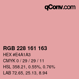 カラーコード: RGB 228 161 163 | qconv.com