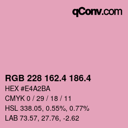 カラーコード: RGB 228 162.4 186.4 | qconv.com