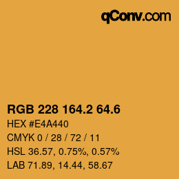 カラーコード: RGB 228 164.2 64.6 | qconv.com