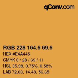 カラーコード: RGB 228 164.6 69.6 | qconv.com