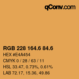 カラーコード: RGB 228 164.6 84.6 | qconv.com