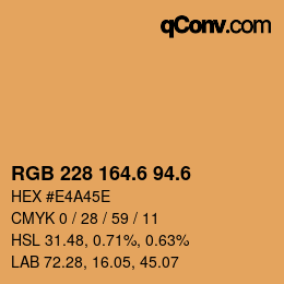 カラーコード: RGB 228 164.6 94.6 | qconv.com