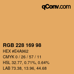 Farbcode: RGB 228 169 98 | qconv.com