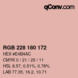 カラーコード: RGB 228 180 172 | qconv.com