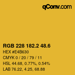 カラーコード: RGB 228 182.2 48.6 | qconv.com