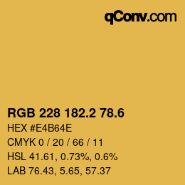 カラーコード: RGB 228 182.2 78.6 | qconv.com