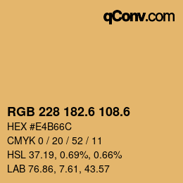 カラーコード: RGB 228 182.6 108.6 | qconv.com