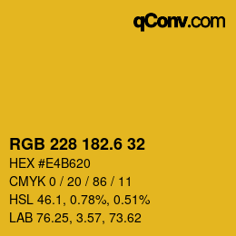 カラーコード: RGB 228 182.6 32 | qconv.com