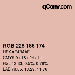 Color code: RGB 228 186 174 | qconv.com